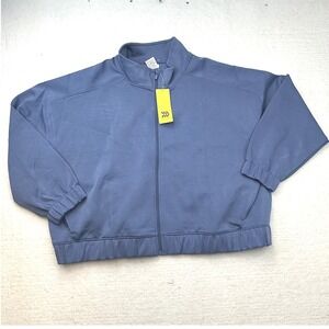 All‎ in Motion Women's 2X Blue Full Zip Jacket Athletic Top